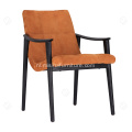 Mat geborsteld massief houten fauteuil